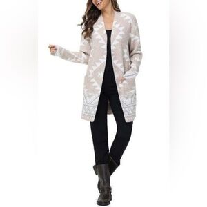 Frye Women's The Cozy Cardigan, Tan (Oatmeal Combo), Size S